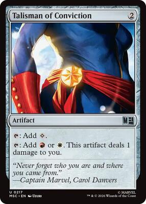 Talisman of Conviction (Surge Foil) card from Commander: Marvel Super Heroes