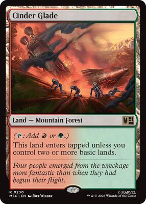 Cinder Glade card from Commander: Marvel Super Heroes