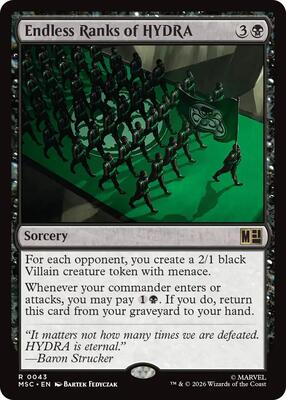 Endless Ranks of HYDRA card from Commander: Marvel Super Heroes