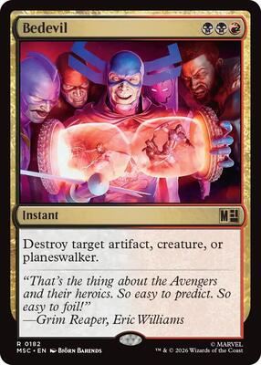 Bedevil card from Commander: Marvel Super Heroes