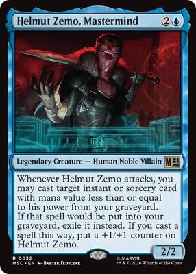 Helmut Zemo, Mastermind (Surge Foil) card from Commander: Marvel Super Heroes