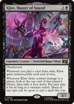 Klaw, Master of Sound card from Commander: Marvel Super Heroes