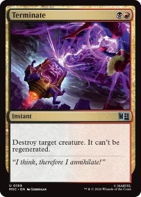 Terminate card from Commander: Marvel Super Heroes