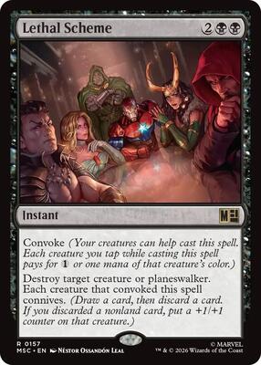 Lethal Scheme (Surge Foil) card from Commander: Marvel Super Heroes