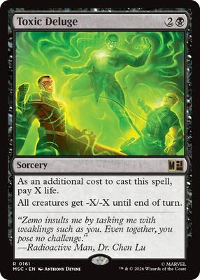 Toxic Deluge (Surge Foil) card from Commander: Marvel Super Heroes