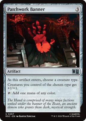 Patchwork Banner card from Commander: Marvel Super Heroes
