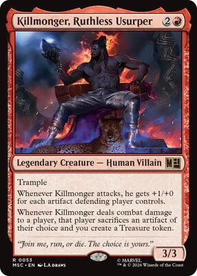 Killmonger, Ruthless Usurper (Surge Foil) card from Commander: Marvel Super Heroes