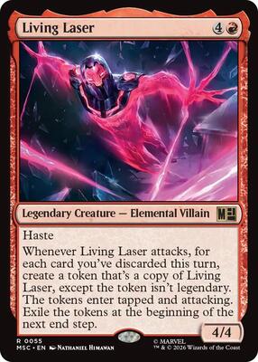 Living Laser (Surge Foil) card from Commander: Marvel Super Heroes
