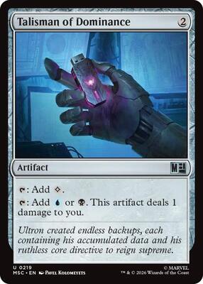 Talisman of Dominance (Surge Foil) card from Commander: Marvel Super Heroes