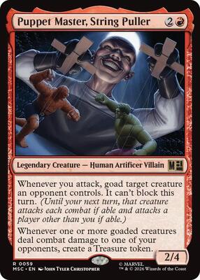 Puppet Master, String Puller (Surge Foil) card from Commander: Marvel Super Heroes