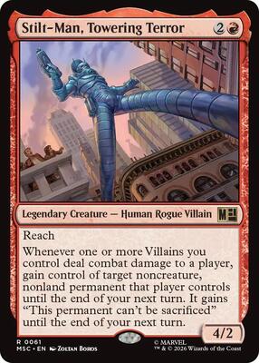 Stilt-Man, Towering Terror (Surge Foil) card from Commander: Marvel Super Heroes