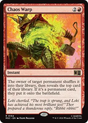 Chaos Warp card from Commander: Marvel Super Heroes