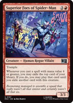 Superior Foes of Spider-Man (Surge Foil) card from Commander: Marvel Super Heroes