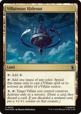 Villainous Hideout (Surge Foil) card from Marvel Super Heroes