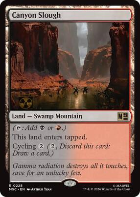 Canyon Slough card from Commander: Marvel Super Heroes