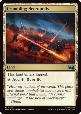 Crumbling Necropolis card from Commander: Marvel Super Heroes