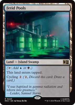 Fetid Pools (Surge Foil) card from Commander: Marvel Super Heroes