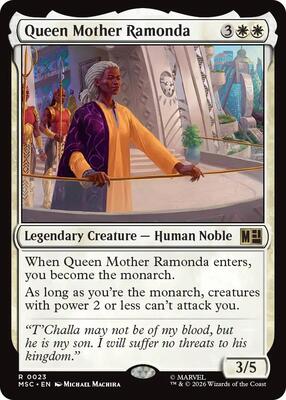 Queen Mother Ramonda card from Commander: Marvel Super Heroes