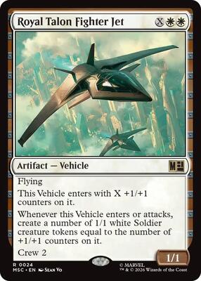 Royal Talon Fighter Jet card from Commander: Marvel Super Heroes