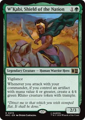 W'Kabi, Shield of the Nation card from Commander: Marvel Super Heroes