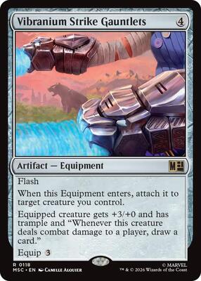 Vibranium Strike Gauntlets card from Commander: Marvel Super Heroes