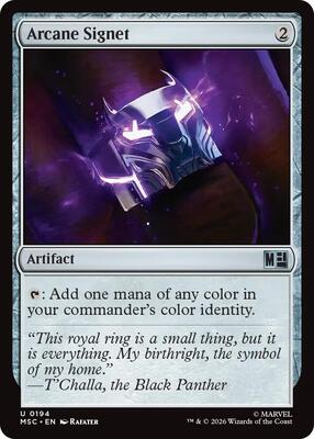 Arcane Signet (0194) card from Commander: Marvel Super Heroes