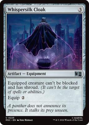 Whispersilk Cloak card from Commander: Marvel Super Heroes