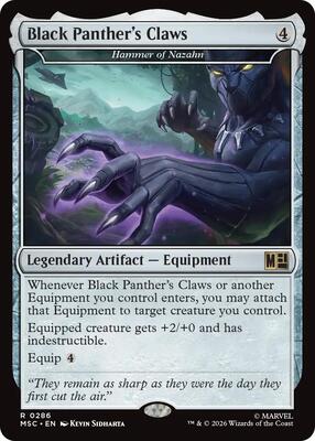 Black Panther's Claws - Hammer of Nazahn card from Commander: Marvel Super Heroes