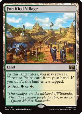 Fortified Village card from Commander: Marvel Super Heroes