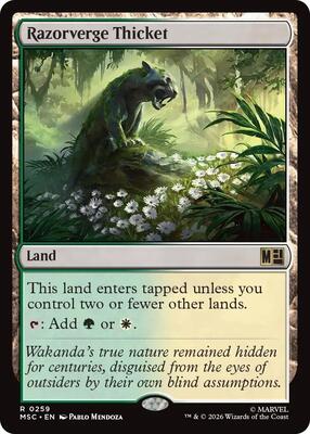 Razorverge Thicket card from Commander: Marvel Super Heroes