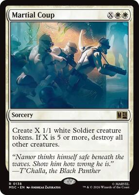Martial Coup (Surge Foil) card from Commander: Marvel Super Heroes