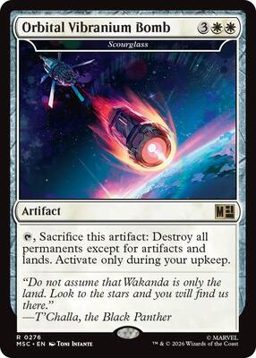 Orbital Vibranium Bomb - Scourglass (Surge Foil) card from Commander: Marvel Super Heroes