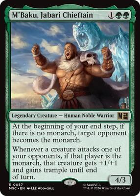 M'Baku, Jabari Chieftain (Surge Foil) card from Commander: Marvel Super Heroes