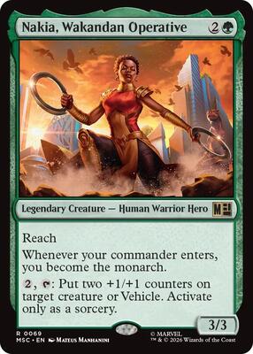 Nakia, Wakandan Operative (Surge Foil) card from Commander: Marvel Super Heroes