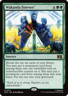 Wakanda Forever! (Surge Foil) card from Commander: Marvel Super Heroes
