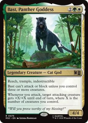 Bast, Panther Goddess (Surge Foil) card from Commander: Marvel Super Heroes
