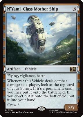N'Yami-Class Mother Ship (Surge Foil) card from Commander: Marvel Super Heroes
