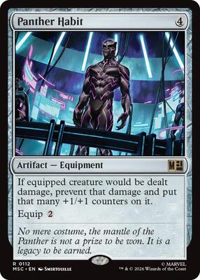 Panther Habit (Surge Foil) card from Commander: Marvel Super Heroes