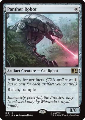 Panther Robot (Surge Foil) card from Commander: Marvel Super Heroes
