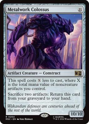 Metalwork Colossus (Surge Foil) card from Commander: Marvel Super Heroes