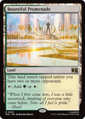 Bountiful Promenade (Surge Foil) card from Commander: Marvel Super Heroes
