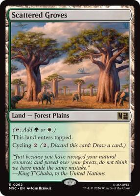 Scattered Groves (Surge Foil) card from Commander: Marvel Super Heroes