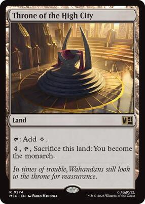 Throne of the High City (Surge Foil) card from Commander: Marvel Super Heroes