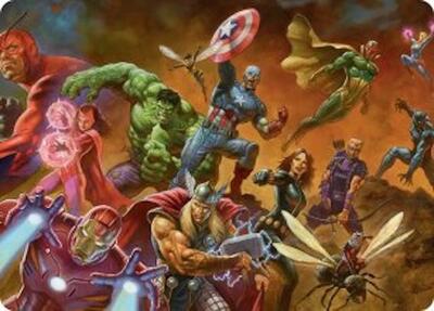 Avengers Assemble! Art Card card from Art Series: Marvel Super Heroes