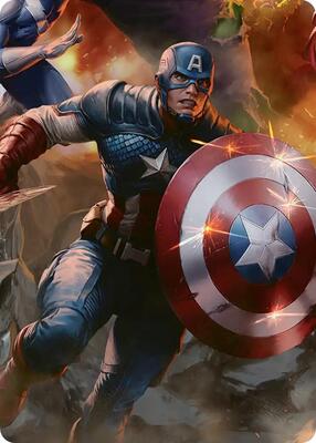 Captain America, Unbowed Art Card card from Art Series: Marvel Super Heroes