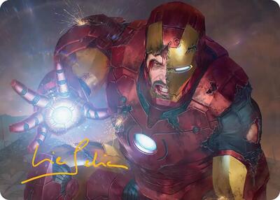 Heroic Sacrifice Art Card (Gold-Stamped Signature) card from Art Series: Marvel Super Heroes