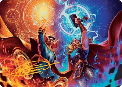 We Say Thee Nay! Art Card (Gold-Stamped Signature) card from Art Series: Marvel Super Heroes