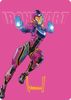 Ironheart, Clever Champion Art Card (Gold-Stamped Signature) card from Art Series: Marvel Super Heroes