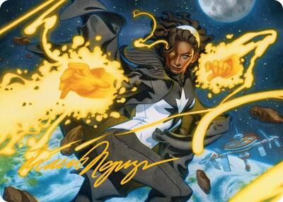 Photon, Mighty Marvel Art Card (Gold-Stamped Signature) card from Art Series: Marvel Super Heroes