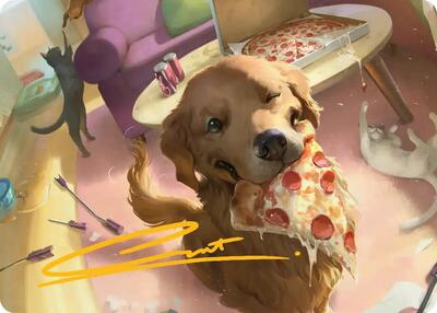 Lucky the Pizza Dog Art Card (Gold-Stamped Signature) card from Art Series: Marvel Super Heroes